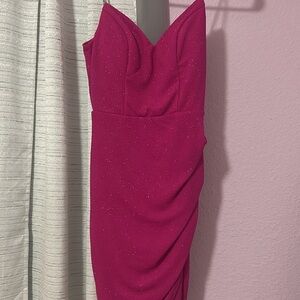 Elegant Pink Strapless Dress